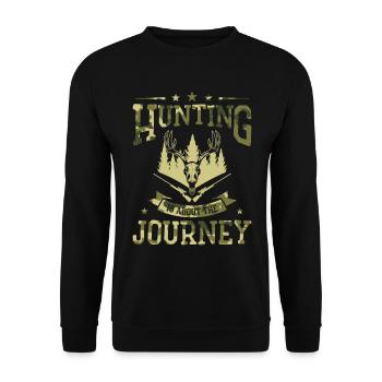 Deer Hunting Wild Animal Hunting Season Shooting - Unisex Sweatshirt - black - Front - Alina (178cm) & Michal (187cm)