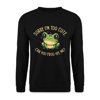 Red Eyed Tree Frog Cute Rainforest Amphibian - Unisex Sweatshirt - black - Front - Alina (178cm) & Michal (187cm)