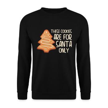 Christmas Cookies Holiday Baking Foodie Dessert - Unisex Sweatshirt - black - Front - Alina (178cm) & Michal (187cm)