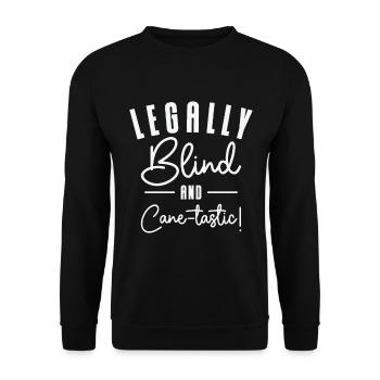 Braille-Schrift Blinde Blindheit Bewusstsein - Unisex Pullover - Schwarz - Vorne - Alina (178cm) & Michal (187cm)