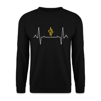Battement de cœur de serpent - Sweat-shirt Unisexe - noir - Devant - Alina (178cm) & Michal (187cm)