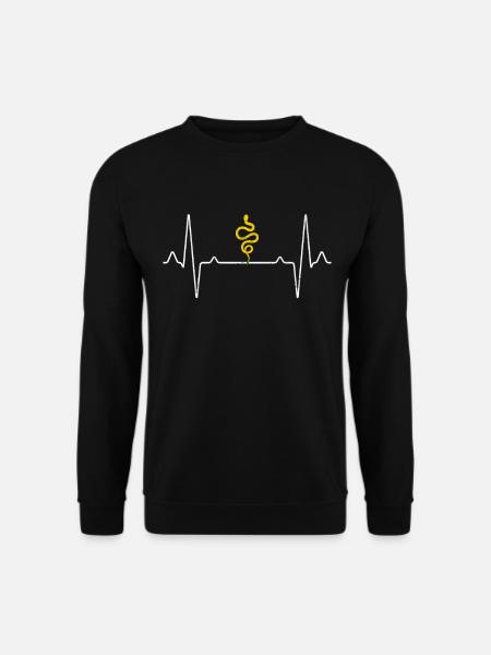 Snake heartbeat - Unisex Sweatshirt - black