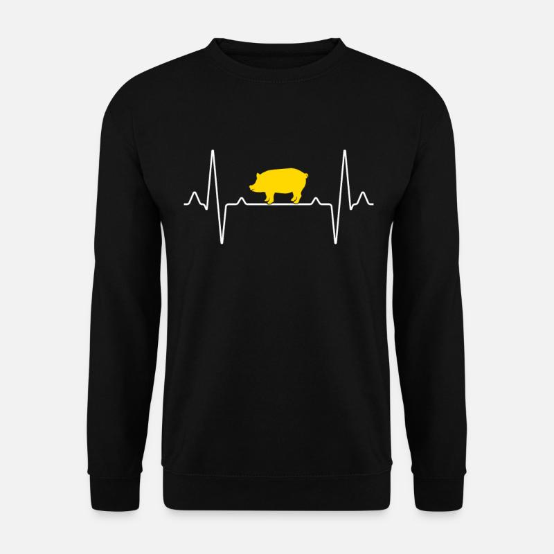 Schwein Herzschlag - Unisex Pullover - Schwarz