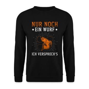 Lustiges Angel Fischer Angelrute Fischen Angeln - Unisex Pullover - Schwarz - Vorne - Alina (178cm) & Michal (187cm)