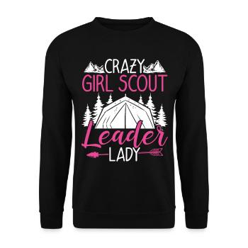 Scouting Girl Scout Leader Lady Scouting Team - Unisex Sweatshirt - black - Front - Alina (178cm) & Michal (187cm)