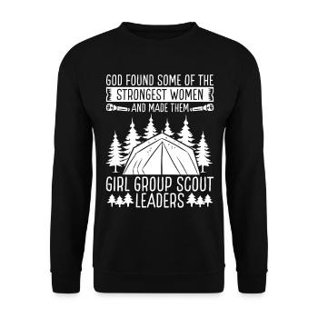 Girl Scout Leader Scouting Women Club Scouting - Unisex Sweatshirt - black - Front - Alina (178cm) & Michal (187cm)