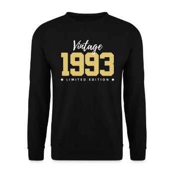 30 ans né en 1993 rétro 30e anniversaire - Sweat-shirt Unisexe - noir - Devant - Alina (178cm) & Michal (187cm)