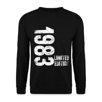 40 ans né en 1983 rétro 40e anniversaire - Sweat-shirt Unisexe - noir - Devant - Alina (178cm) & Michal (187cm)