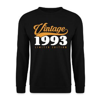 30 ans né en 1993 rétro 30e anniversaire - Sweat-shirt Unisexe - noir - Devant - Alina (178cm) & Michal (187cm)