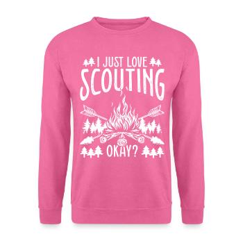 Chef scout J’adore le scoutisme ok Club - Sweat-shirt Unisexe - rose - Devant