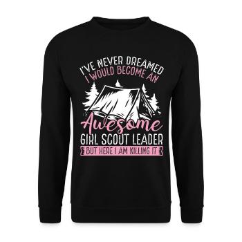 Girl Scout Leader Scouting Women Scouting Clubs - Unisex Sweatshirt - black - Front - Alina (178cm) & Michal (187cm)