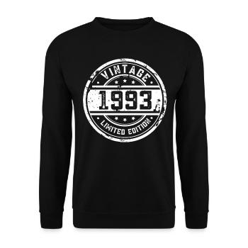 30 ans né en 1993 rétro 30e anniversaire - Sweat-shirt Unisexe - noir - Devant - Alina (178cm) & Michal (187cm)