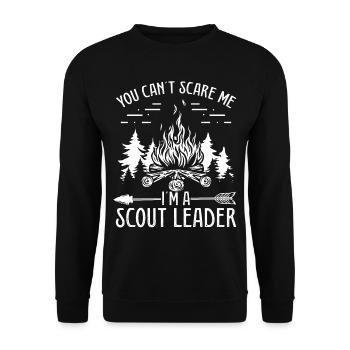 Girl Scout Leader You cant scare me Club ScoutingG - Unisex Sweatshirt - black - Front - Alina (178cm) & Michal (187cm)
