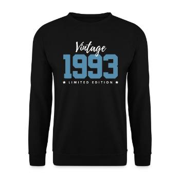 30 ans né en 1993 rétro 30e anniversaire - Sweat-shirt Unisexe - noir - Devant - Alina (178cm) & Michal (187cm)