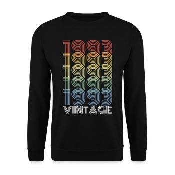 30 ans né en 1993 rétro 30e anniversaire - Sweat-shirt Unisexe - noir - Devant - Alina (178cm) & Michal (187cm)