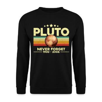 Pluto Never Forget - Unisex Sweatshirt - black - Front - Alina (178cm) & Michal (187cm)