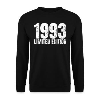 30 ans né en 1993 rétro 30e anniversaire - Sweat-shirt Unisexe - noir - Devant - Alina (178cm) & Michal (187cm)