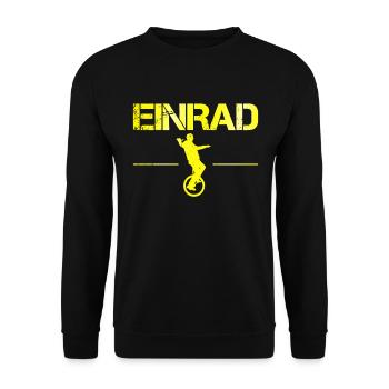 Einrad - Unisex Pullover - Schwarz - Vorne - Alina (178cm) & Michal (187cm)