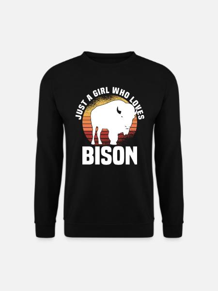 Buffle Bison Buffle Amérindien - Sweat-shirt Unisexe - noir