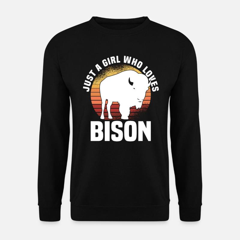 Buffalo Bison Ox Indian American - Unisex Sweatshirt - black