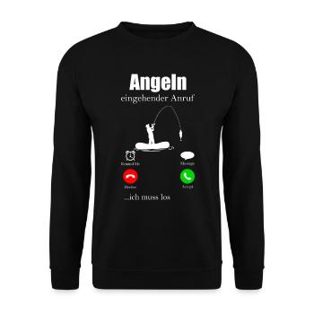 Fishing Fishing Fisher Fishing Rod Carp Rod Fish - Unisex Sweatshirt - black - Front - Alina (178cm) & Michal (187cm)