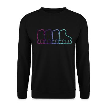 Inline Skate Cadeau Rollskates Roller 70s - Sweat-shirt Unisexe - noir - Devant - Alina (178cm) & Michal (187cm)