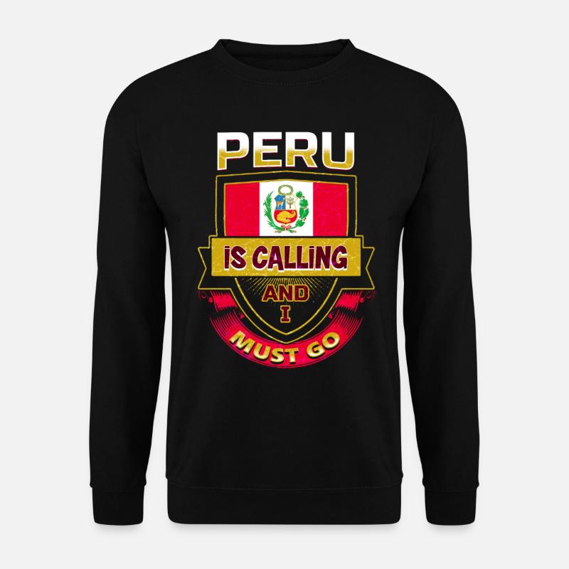 Peru Flag - Unisex Sweatshirt - black