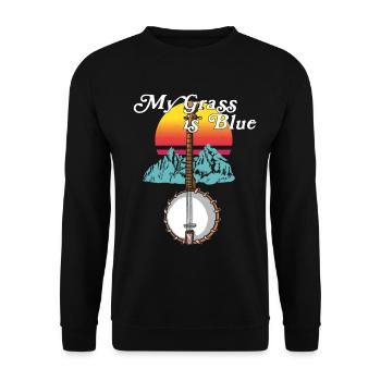 Banjo Shirts For Men Bluegrass Appalachia Folk - Unisex Sweatshirt - black - Front - Alina (178cm) & Michal (187cm)