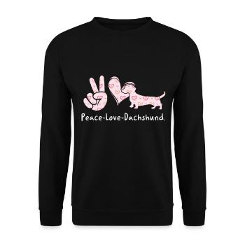 Dachshund Gift Dixie Viennese Doxie Dachshund - Unisex Sweatshirt - black - Front - Alina (178cm) & Michal (187cm)