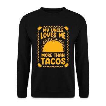 Tacos Mexican Foodie Burrito Nacho - Unisex Sweatshirt - black - Front - Alina (178cm) & Michal (187cm)
