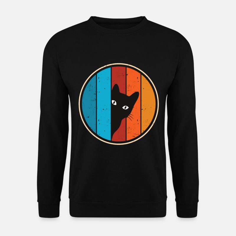 Lustige Katze Blick - Unisex Pullover - Schwarz