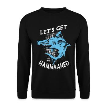 Lassen Sie Uns Hammaahed Hammerhead Shark Lover - Unisex Pullover - Schwarz - Vorne - Alina (178cm) & Michal (187cm)