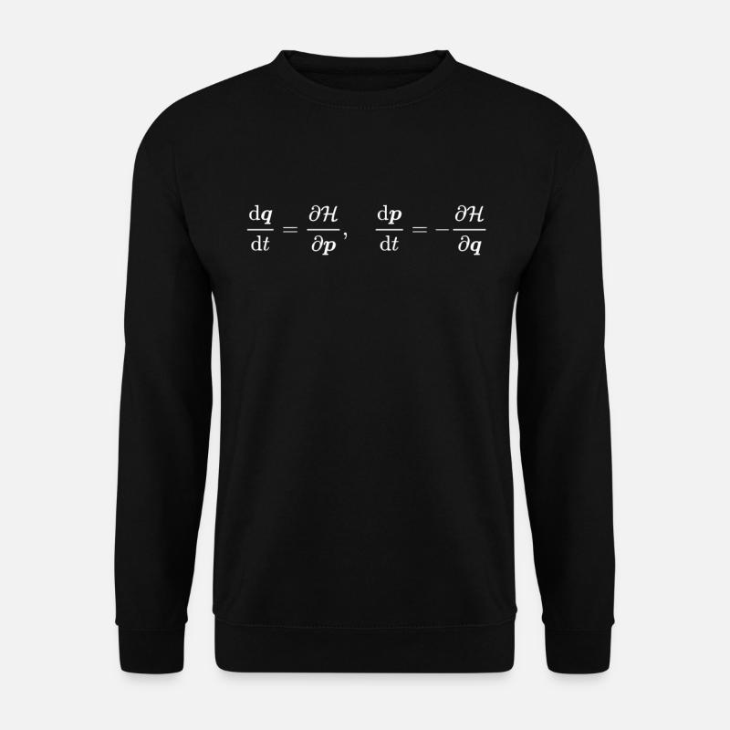Hamilton Equations of Classical Mechanics Physics - Unisex Pullover - Schwarz