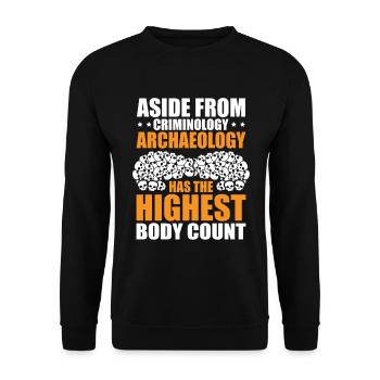 Futur archéologue Chasseur de fossiles Archéologie - Sweat-shirt Unisexe - noir - Devant - Alina (178cm) & Michal (187cm)