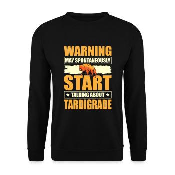 May Spricht Spontan Stark Über Bärtierchen - Unisex Pullover - Schwarz - Vorne - Alina (178cm) & Michal (187cm)