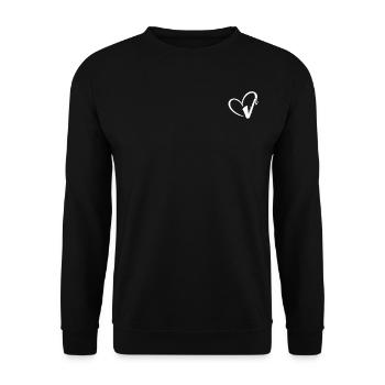 Saxophone Coeur Saxophoniste Saxophoniste Saxophoniste - Sweat-shirt Unisexe - noir - Devant - Alina (178cm) & Michal (187cm)