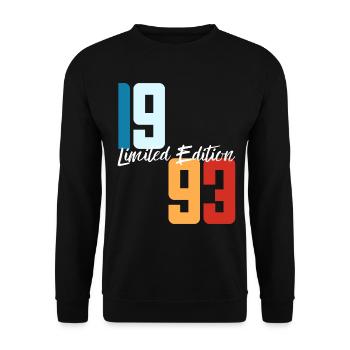 30 ans né en 1993 rétro 30e anniversaire - Sweat-shirt Unisexe - noir - Devant - Alina (178cm) & Michal (187cm)