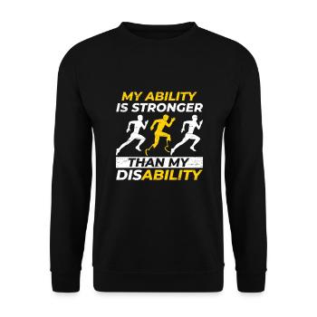 Ability is more - Unisex Sweatshirt - black - Front - Alina (178cm) & Michal (187cm)