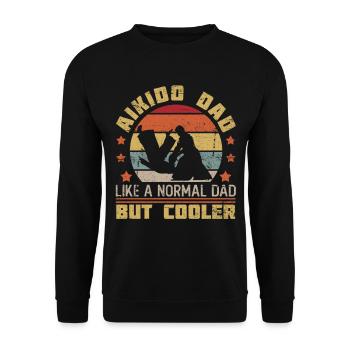 Aikido Dad Japan Taekwondo Karate Martial Arts - Unisex Sweatshirt - black - Front - Alina (178cm) & Michal (187cm)
