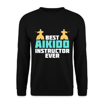 Aikido-lehrer Japan Taekwondo Karate Martial - Unisex Pullover - Schwarz - Vorne - Alina (178cm) & Michal (187cm)