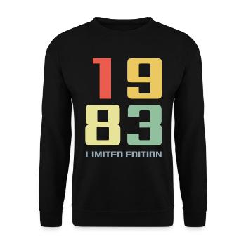 40 ans né en 1983 rétro 40e anniversaire - Sweat-shirt Unisexe - noir - Devant - Alina (178cm) & Michal (187cm)