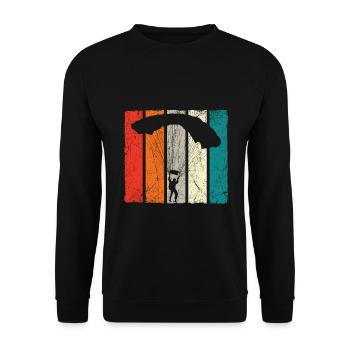 Skydive Skydiver Parachutist Parachute - Unisex Sweatshirt - black - Front - Alina (178cm) & Michal (187cm)