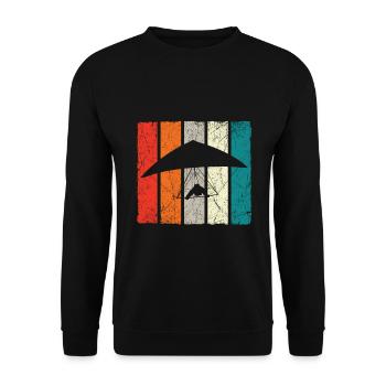 Hangglider Glider Hang Glider Dragon - Unisex Sweatshirt - black - Front - Alina (178cm) & Michal (187cm)