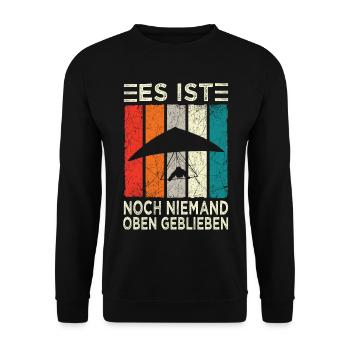 Hangglider Glider Hang Glider Dragon - Unisex Sweatshirt - black - Front - Alina (178cm) & Michal (187cm)