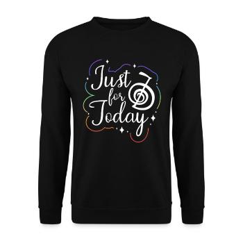 Juste pour aujourd’hui Holistique Healing Mains Reiki - Sweat-shirt Unisexe - noir - Devant - Alina (178cm) & Michal (187cm)