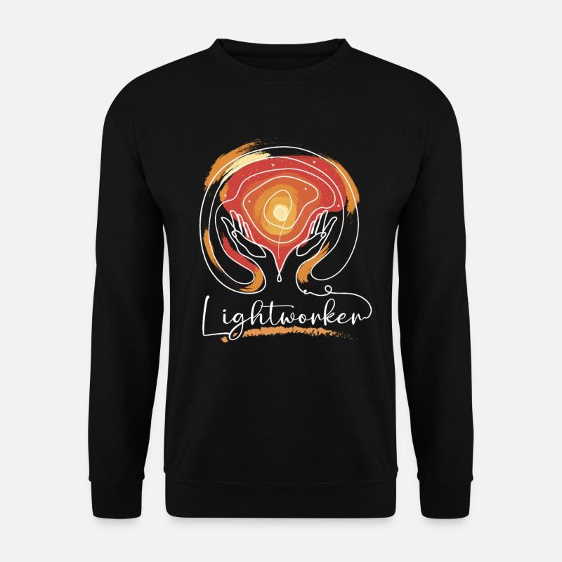 Ganzheitliche Heilung Hände Lightworker Reiki - Unisex Pullover - Schwarz