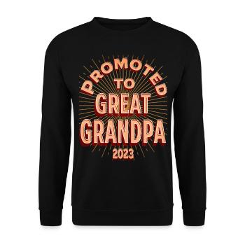Oma 2023 Grossmutter Stolz - Unisex Pullover - Schwarz - Vorne - Alina (178cm) & Michal (187cm)