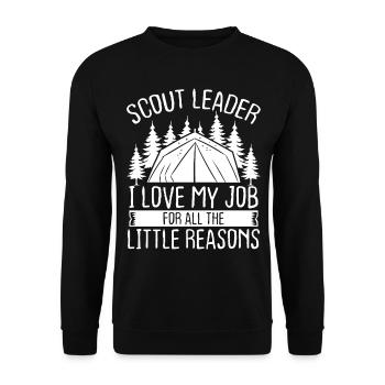 Scout Leader love my job for all the little reason - Unisex Sweatshirt - black - Front - Alina (178cm) & Michal (187cm)