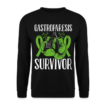 Mois de la gastroparésie Ruban de survivant Gants de boxe - Sweat-shirt Unisexe - noir - Devant - Alina (178cm) & Michal (187cm)