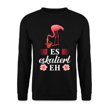 Es eskaliert EH - Unisex Pullover - Schwarz - Vorne - Alina (178cm) & Michal (187cm)